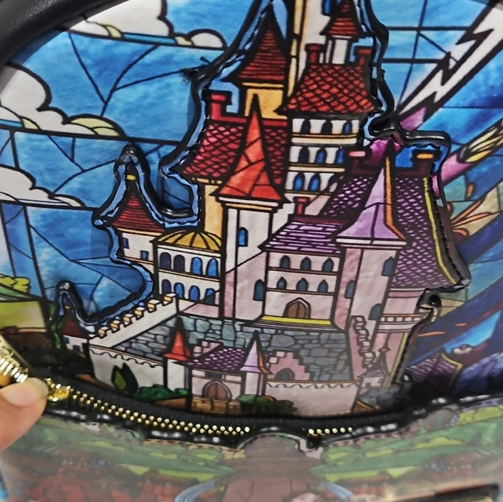 Loungefly Beauty And The Beast mini backpack and cardholder set